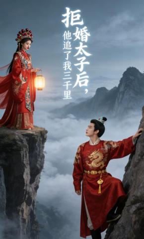 短剧《拒婚太子后，他追了我三千里》海报