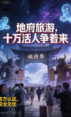 短剧《地府旅游，十万活人争着来》海报