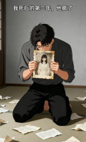 短剧《我死后的第三年，他疯了》海报