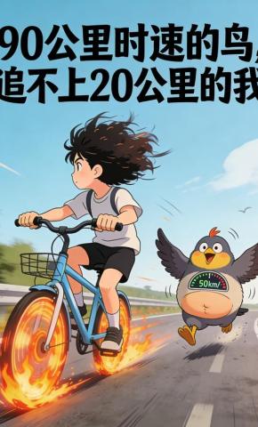 短剧《90公里时速的鸟，追不上20公里的我》海报