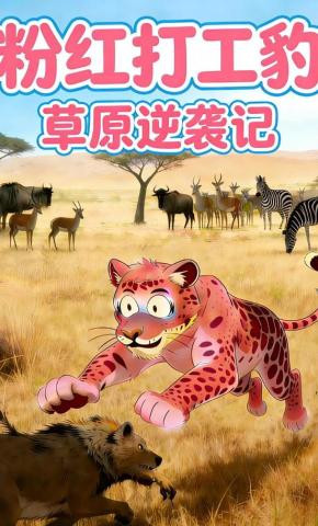 短剧《粉红打工豹：草原逆袭记》海报