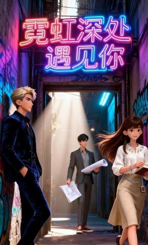短剧《霓虹深处遇见你》海报