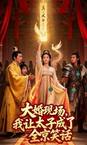 短剧《大婚现场,我让太子成了全京笑话》海报