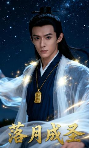 短剧《落月成圣》海报