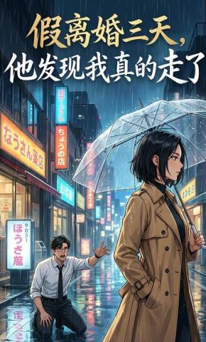 短剧《假离婚三天，他发现我真的走了》海报