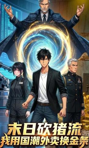 短剧《末日砍猪流，我用国潮外卖换金条》海报