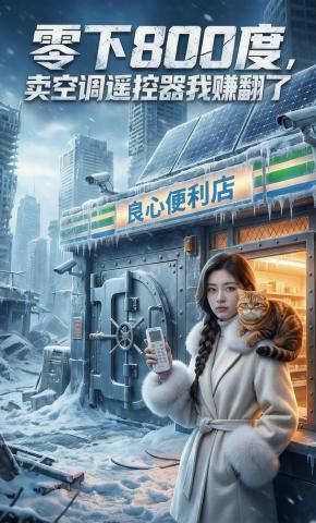 短剧零下 800 度，卖空调遥控器我赚翻了海报