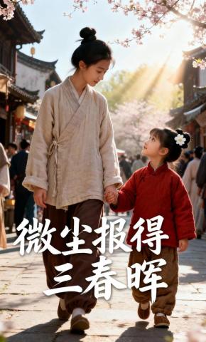 短剧《微尘报得三春晖》海报