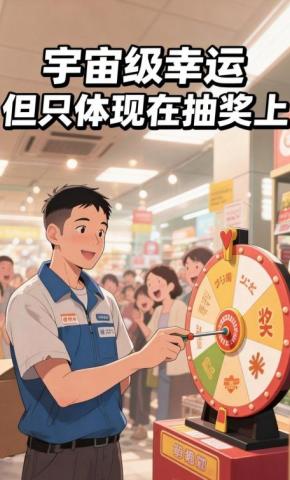 短剧《宇宙级幸运 但只体现在抽奖上》海报