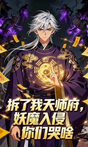 短剧《拆了我天师府，妖魔入侵你们哭啥》海报