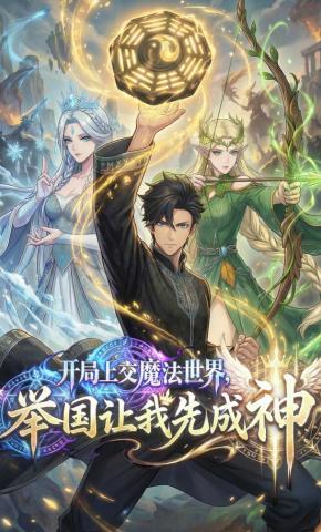 短剧《开局上交魔法世界，举国让我先成神》海报