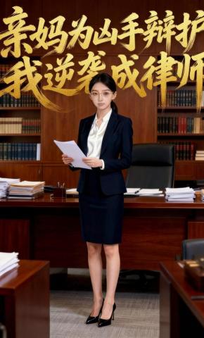 短剧《亲妈为凶手辩护，我逆袭成律师》海报