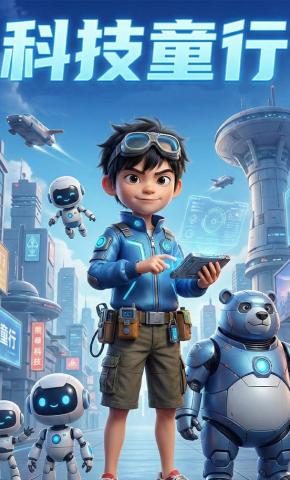 短剧《科技童行》海报