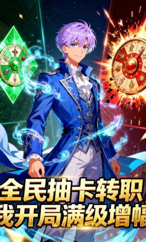 短剧《全民抽卡转职，我开局满级增幅》海报