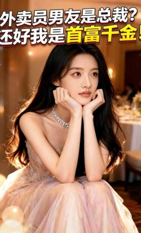 短剧《外卖员男友是总裁？还好我是首富千金！》海报