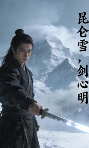 短剧《昆仑雪，剑心明》海报