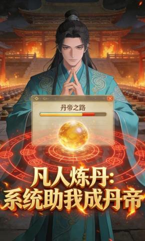 短剧《凡人炼丹：系统助我成丹帝》海报