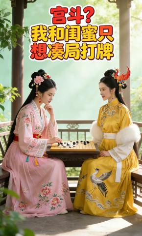 短剧《宫斗？我和闺蜜只想凑局打牌》海报