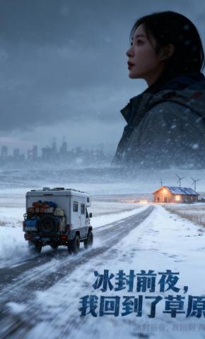 短剧《冰封前夜，我回到了草原》海报