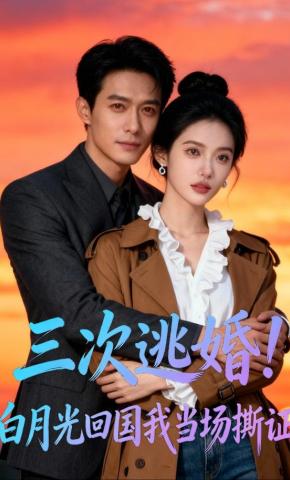 短剧《三次逃婚！白月光回国我当场撕证》海报