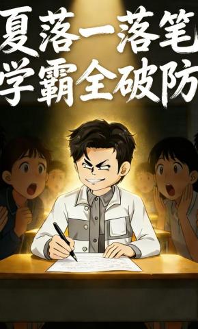 短剧《夏落一落笔，学霸全破防》海报
