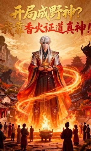 短剧《开局成野神？我靠香火证道真神！》海报