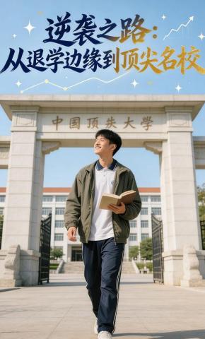 短剧《逆袭之路：从退学边缘到顶尖名校》海报