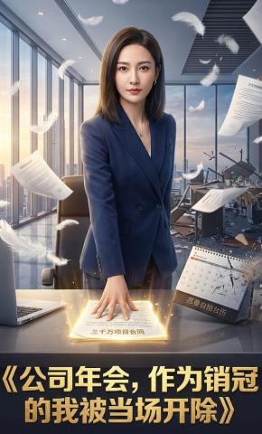 短剧《公司年会，作为销冠的我被当场开除》海报