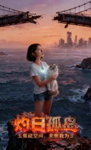 短剧《灼日孤岛：玉佩藏空间，末世我为王》海报