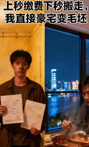 短剧《上秒缴费下秒搬走，我直接豪宅变毛坯》海报