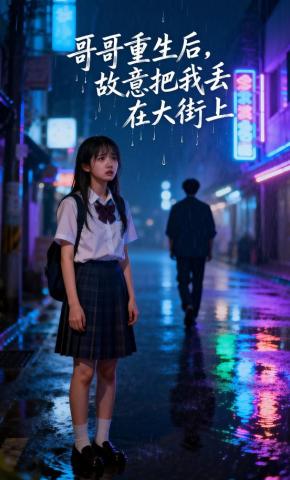 短剧《哥哥重生后，故意把我丢在大街上》海报