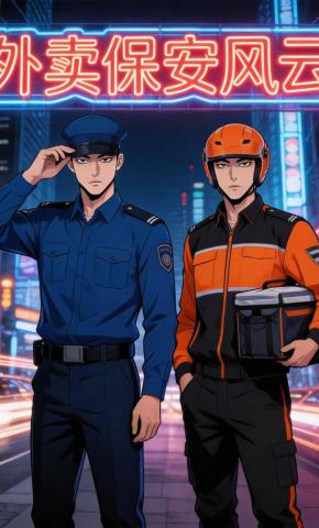 短剧《外卖保安风云》海报