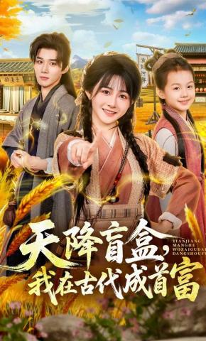 短剧《天降盲盒，我在古代成首富》海报