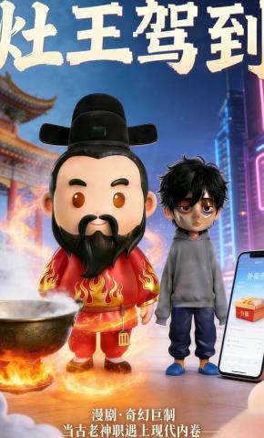 短剧《灶王驾到》海报