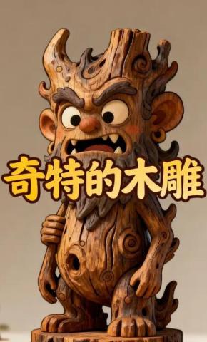 短剧《奇特的木雕》海报