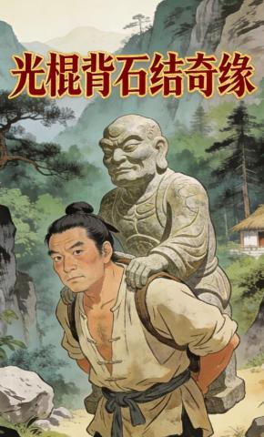 短剧《光棍背石结奇缘》海报