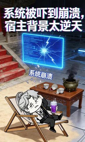 短剧《系统被吓到崩溃，宿主背景太逆天》海报