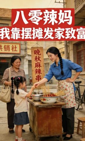 短剧《八零辣妈：我靠摆摊发家致富》海报