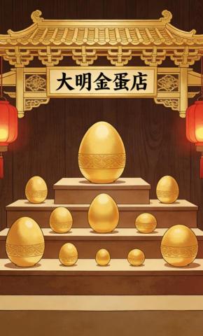 短剧《大明金蛋店》海报