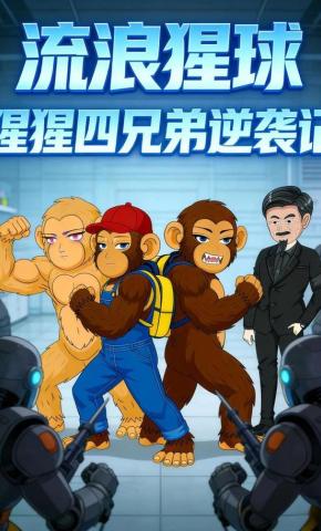 短剧《流浪猩球：猩猩四兄弟逆袭记》海报