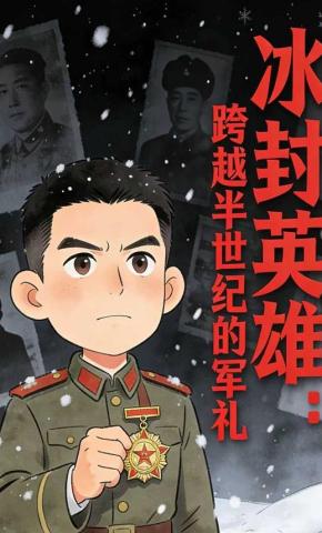 短剧《冰封英雄，跨越半世纪的军礼》海报