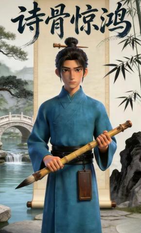 短剧《诗骨惊鸿》海报