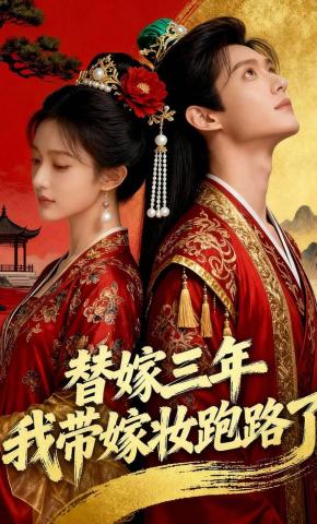 短剧《替嫁三年我带嫁妆跑路了》海报