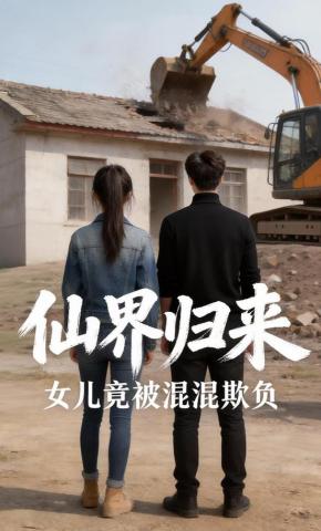 短剧《仙界归来，女儿竟被混混欺负》海报