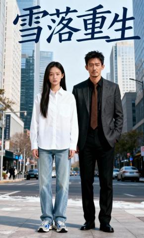 短剧《雪落重生》海报