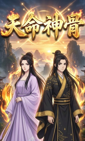 短剧《天命神骨》海报