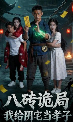 短剧《八砖诡局，我给阴宅当孝子》海报