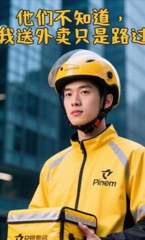 短剧《他们不知道，我送外卖只是路过》海报