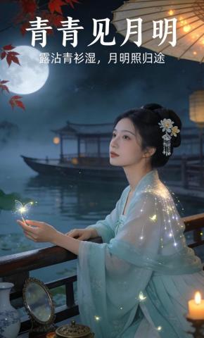 短剧《青青见月明》海报