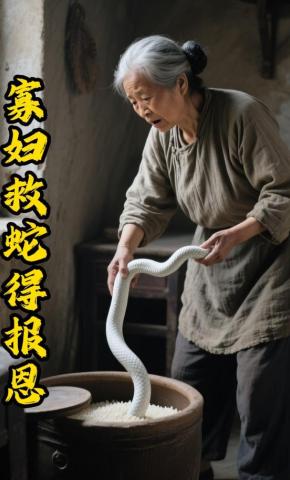 短剧《寡妇救蛇得报恩》海报